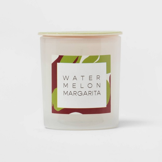 Milky Glass Jar Candle Watermelon Margarita