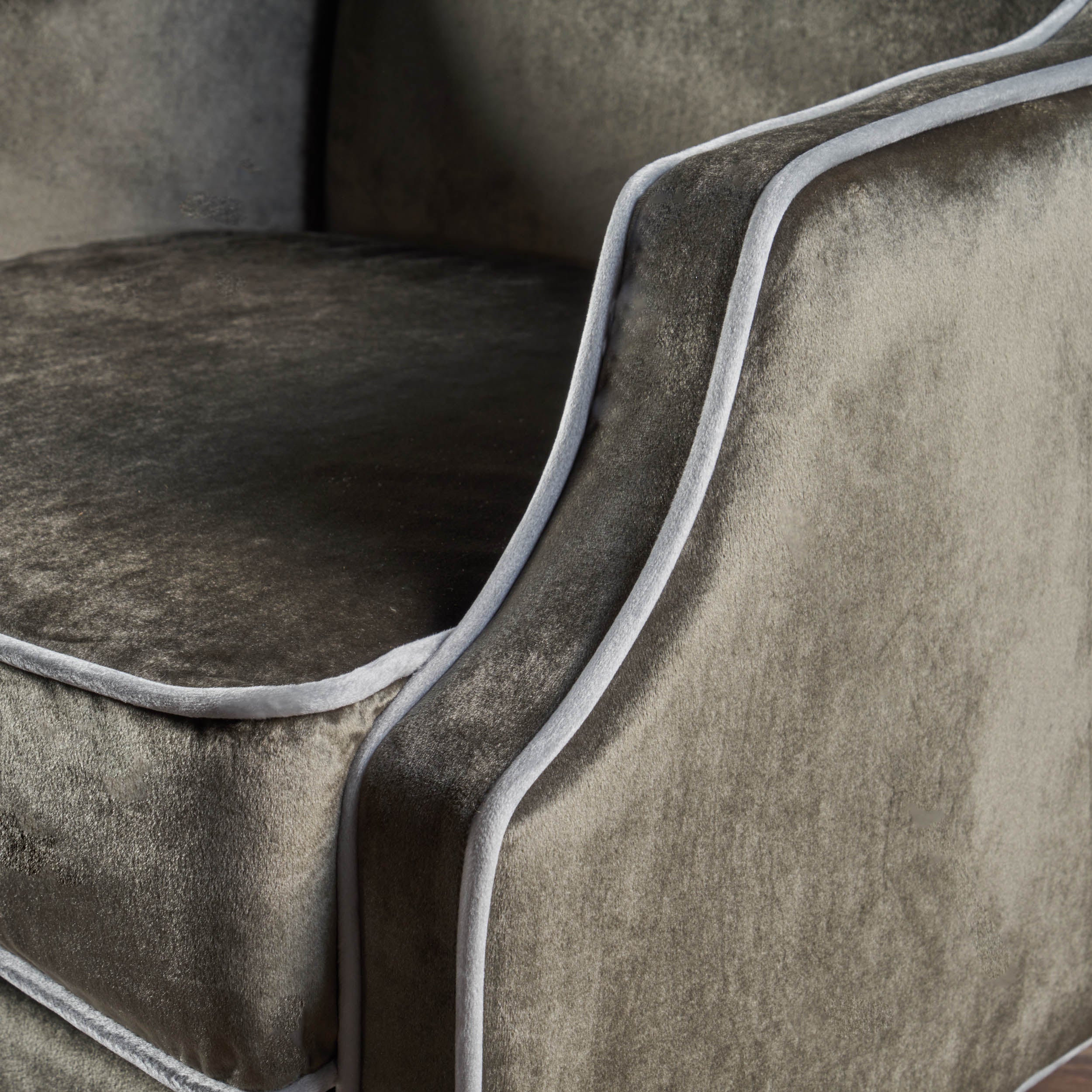 Edell Velvet Wingback Accent Chair