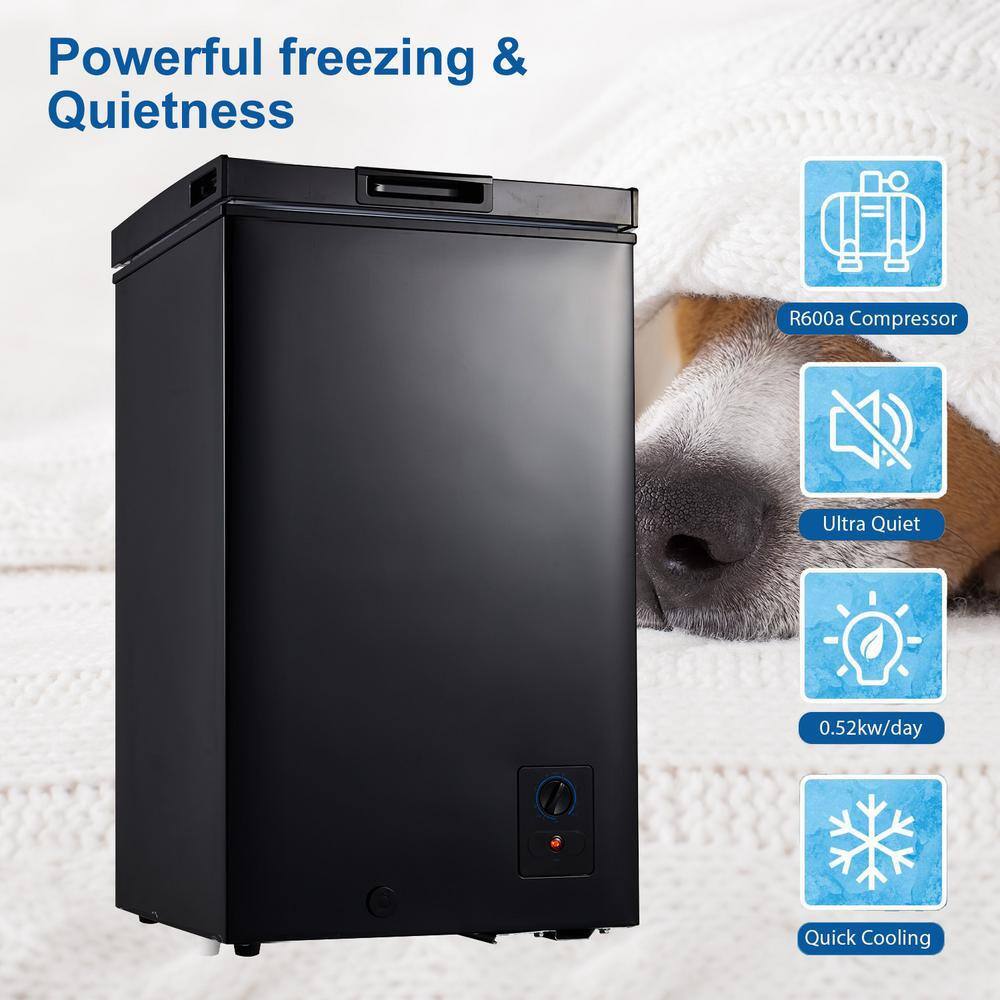 Kalamera 3.5 Cu.ft compact deep freezer freestanding for homeapart with lowest -4? KCF-100