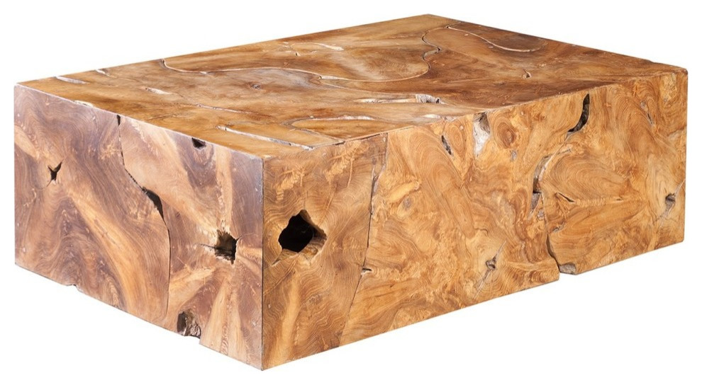 Teak Slice Coffee Table   Rustic   Coffee Tables   by Phillips Collection  Houzz