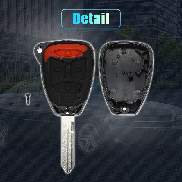 Unique Bargains 3 Button Replacement Key Fob Case Keyless Entry Remote Key Shell Cover For Dodge For Ram 1500 2500 3500 2006 2008 With Blade No Chip