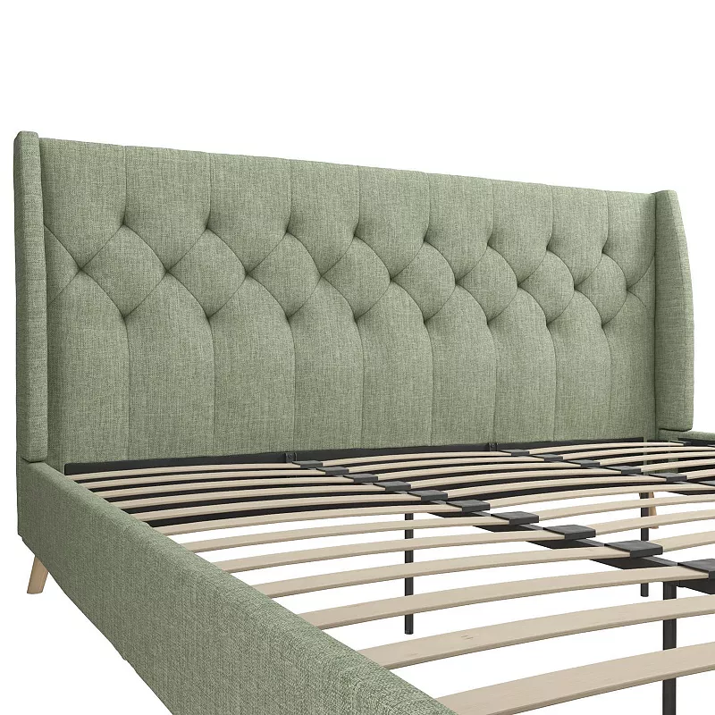 Novogratz Her Majesty Upholstered Platform Bed