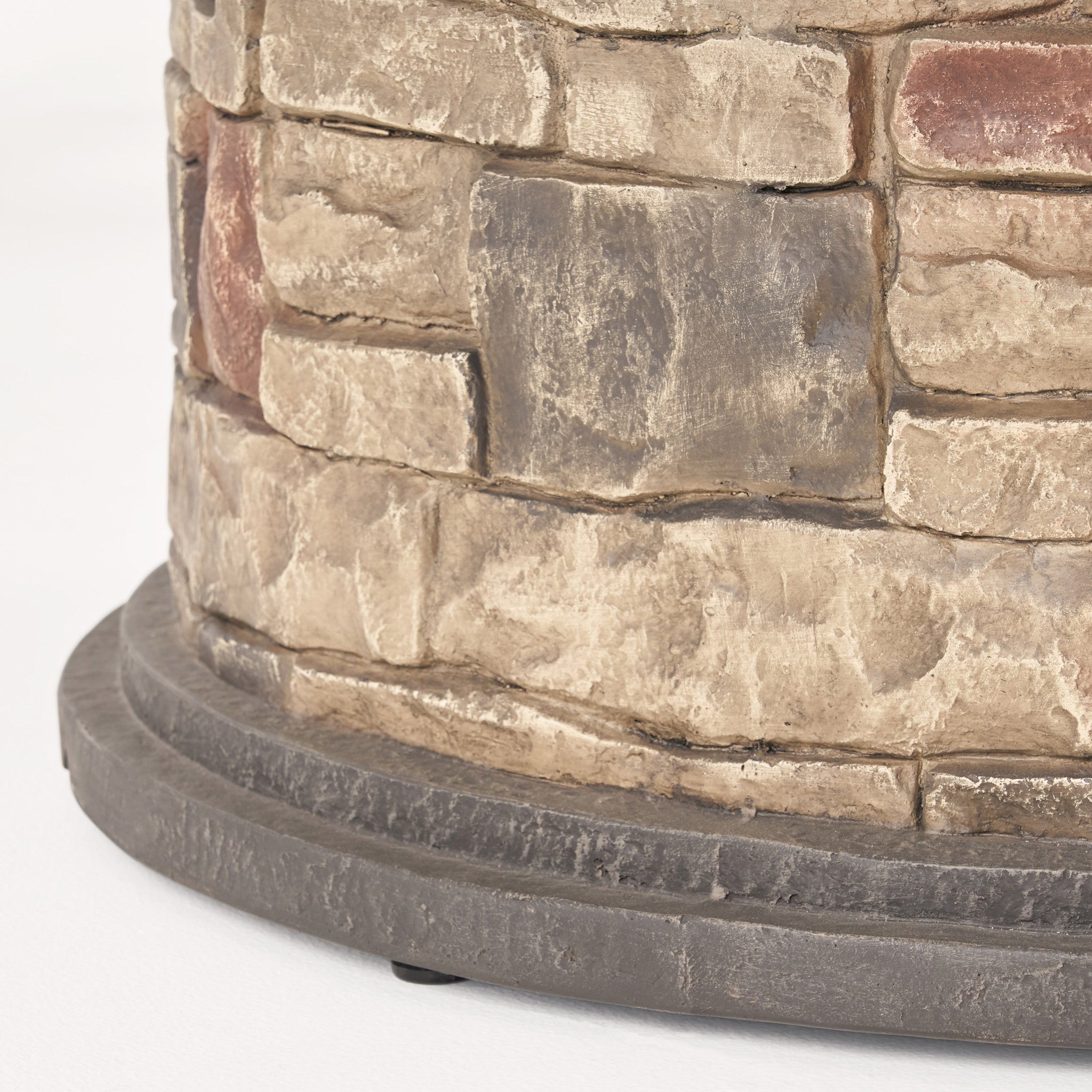 Troy Outdoor 40,000 BTU Lightweight Concrete Circular Fire Pit (No Tank Holder), Stone Finish