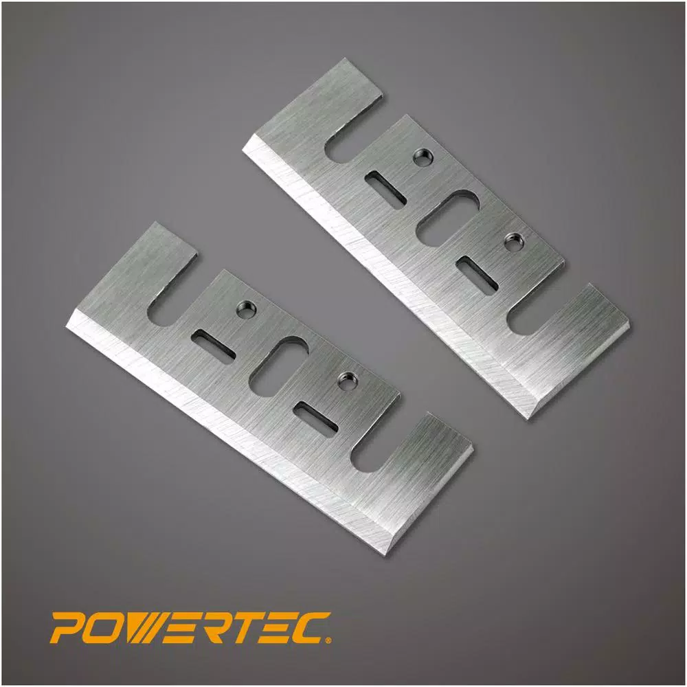 POWERTEC 3-1/4 in. HSS Planer Blades for Makita D17217 / N1900B (Set of 2) and#8211; XDC Depot