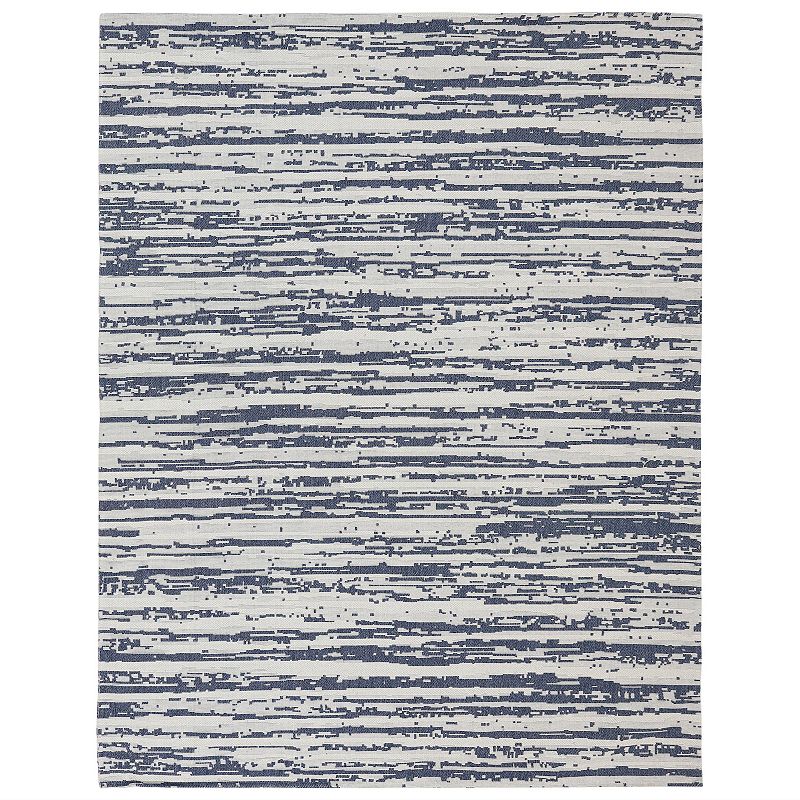 Sunnydaze Allusive Boundaries Indoor Area Rug in Midnight - 8 x 10 Foot