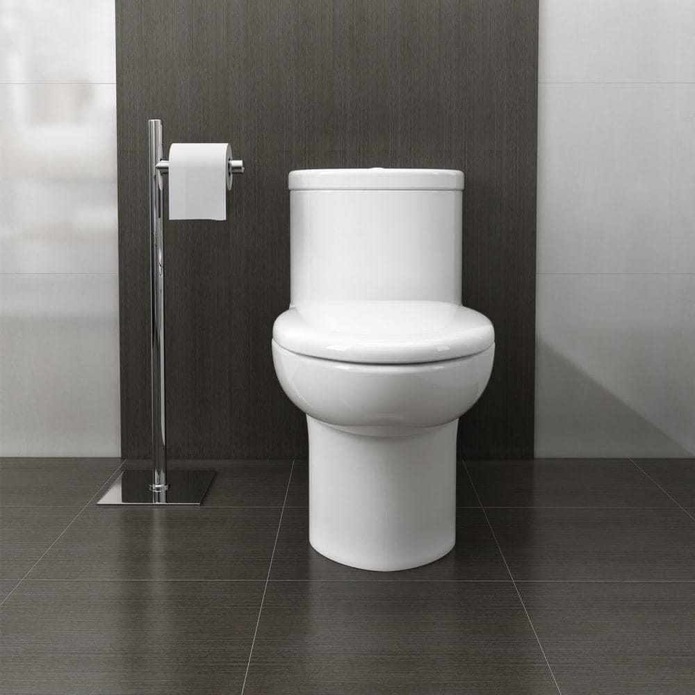 American Standard Tofino Complete 1Piece 11 GPF Dual Flush Elongated Toilet in White with Slow Close Seat