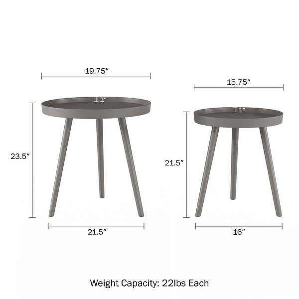 Set of 2 Nesting End Tables by Lavish Home