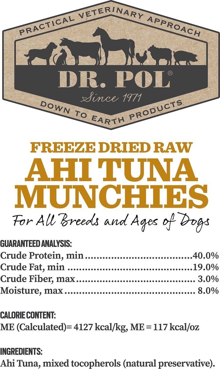 Dr. Pol Raw Ahi Tuna Munchies Grain-Free Freeze-Dried Dog Treats