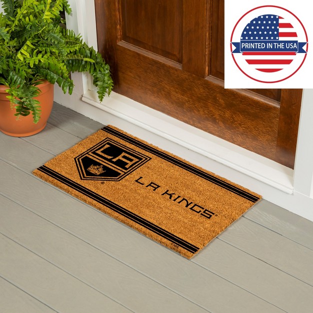 Evergreen Los Angeles Kings Logo Natural Coir 28 X 16 Inches Indoor Outdoor Doormat