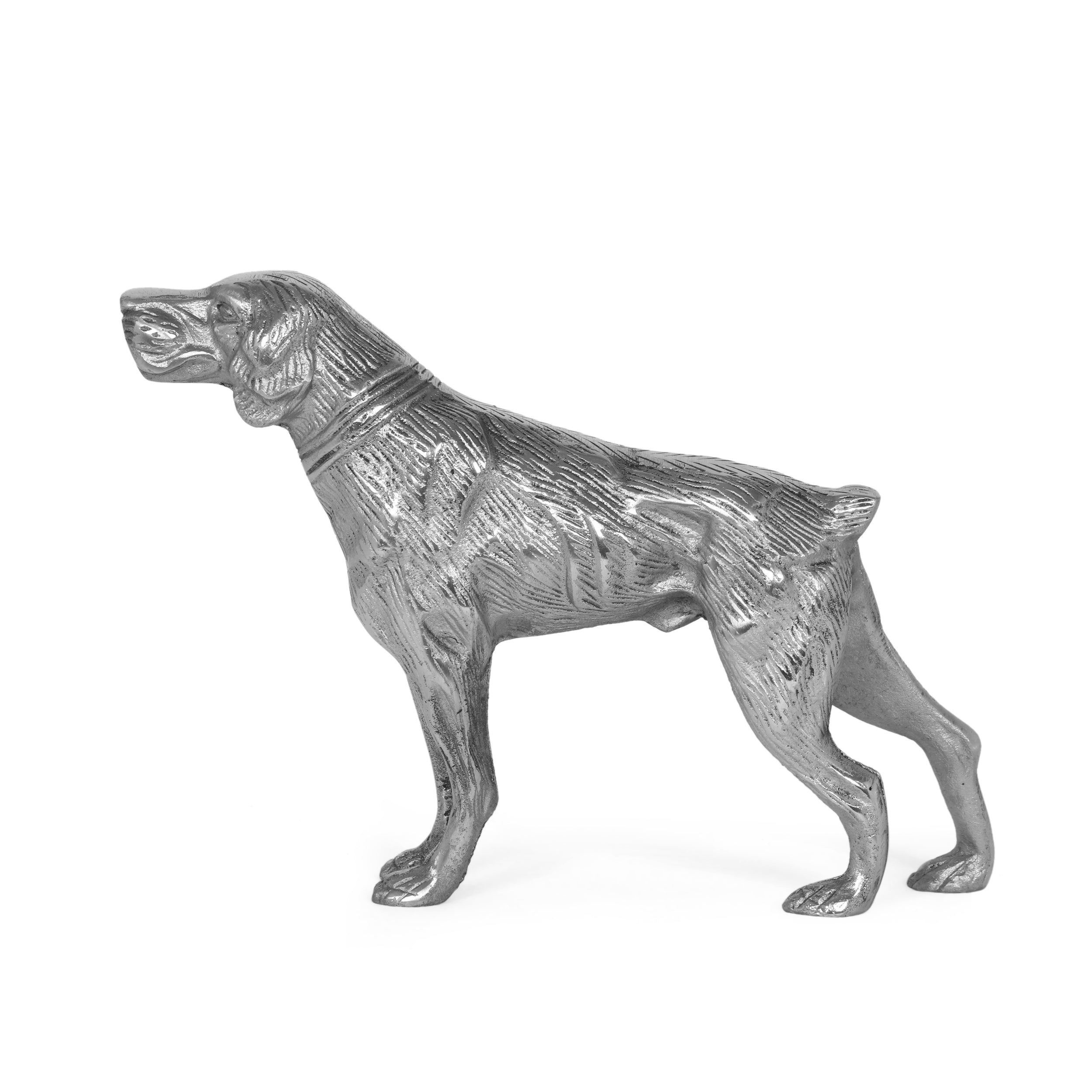 Tutherly Handmade Tabletop Hound Dog Decor, Silver