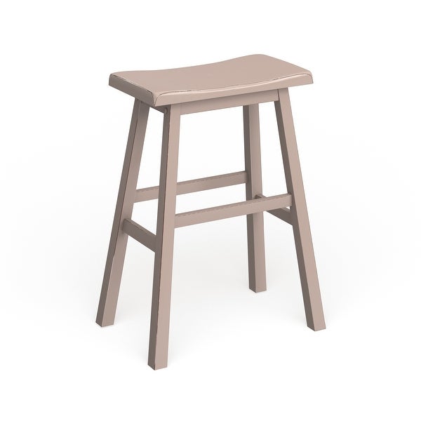 The Gray Barn Sennybridge Non-Swivel Grey Backless Counter Stool