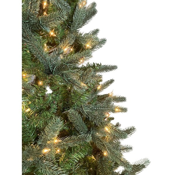 Slim Glendale Artificial Pine Christmas Tree PreLit Clear Lights