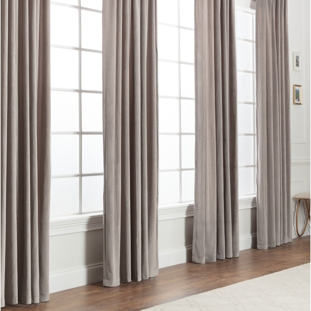 Chanasya Velvet Grommet Window Curtain Panel Pair (Set of 2)