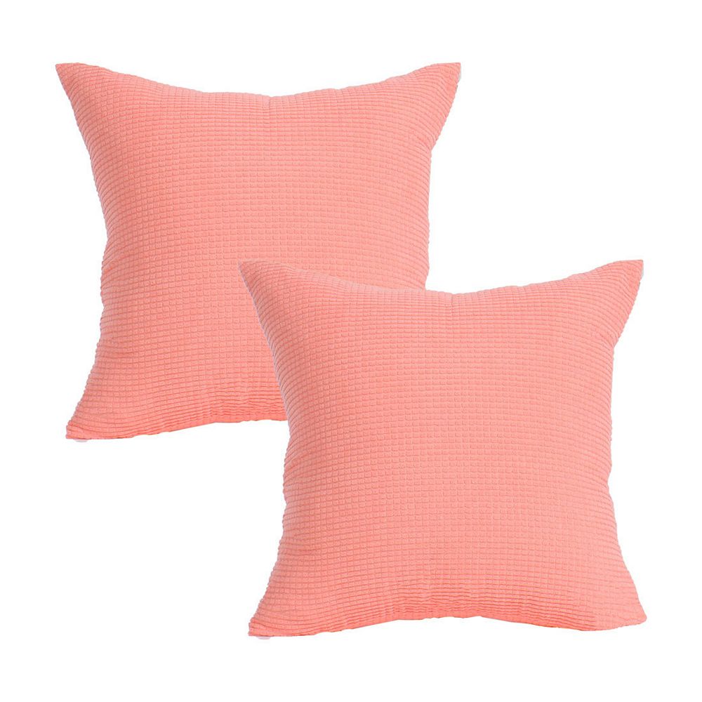 Decorative Square Corduroy Throw Pillow Covers Throw Pillow 18 x 18 Inch Set of 2