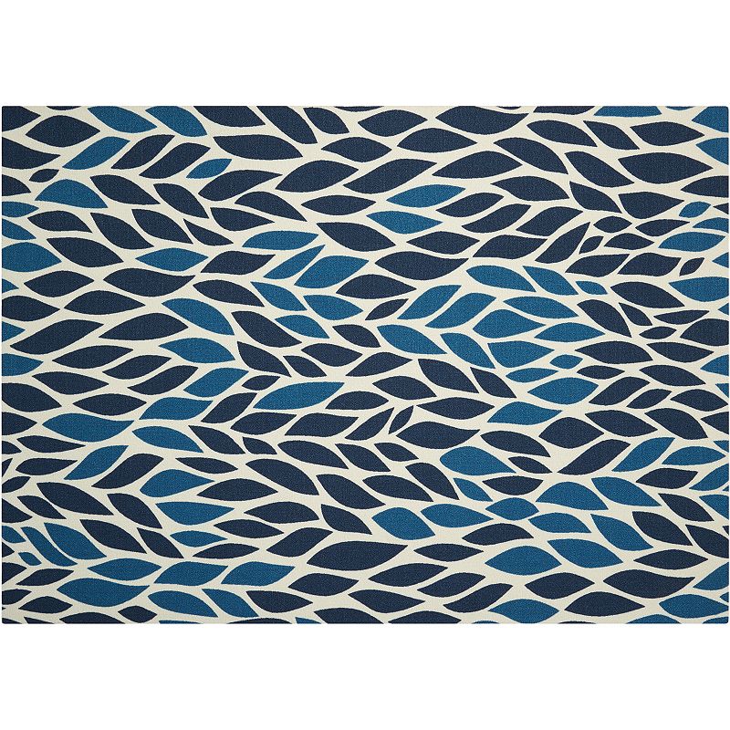 Nourison Home and Garden Leaves Geometric Indoor Outdoor Rug