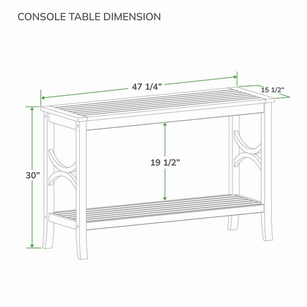 Cambridge Casual Lowell Teak Patio Console Table