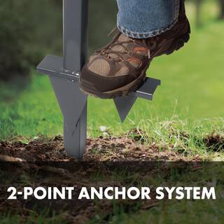 AQUA JOE 125 ft. Capacity Garden Hose Stand with Brass Faucet SJ-SHSBB-GRY