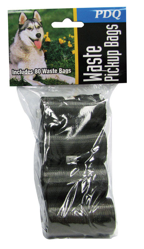 DOG WASTE BAGS BLK 80PK