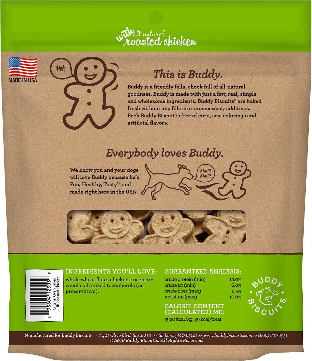 Buddy Biscuits with Roasted Chicken Oven Baked Dog Treats