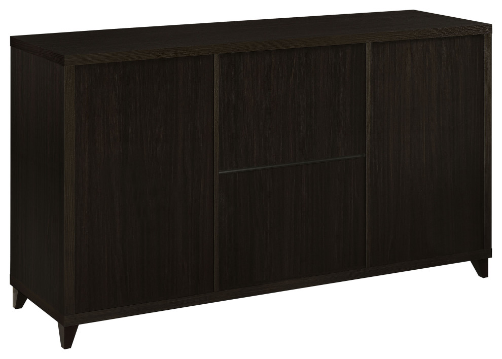 Lewes 2 door TV Stand With Adjustable Shelves Cappuccino   Modern   Entertainment Centers And Tv Stands   by Modon  Houzz