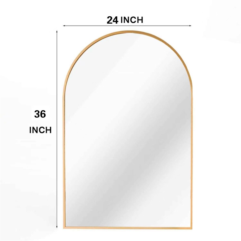 Metal Large Arch Mirror with Shatterproof Film and Density Board