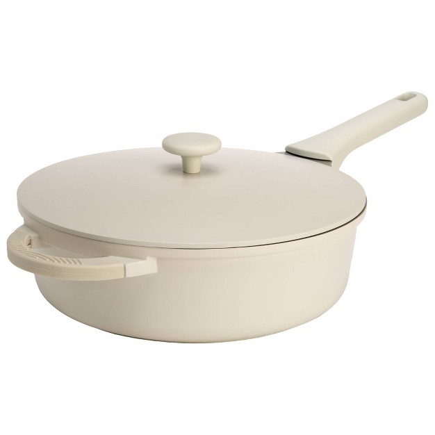 Goodful 4 8qt Cast Aluminum Ceramic Deep Cooker With Lid Side Handle And Long Handle