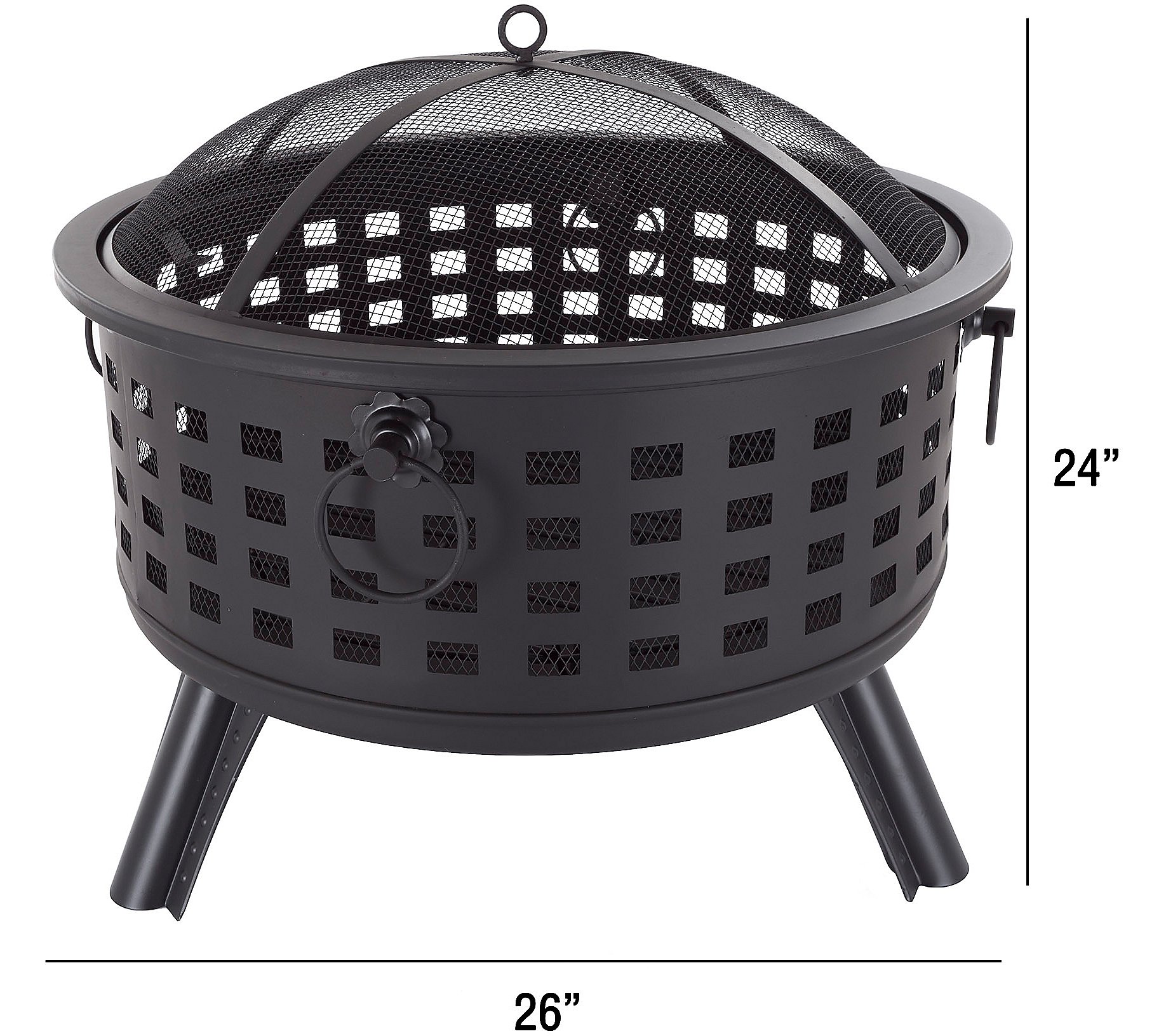 Pure Garden 26 Round Metal Fire Pit