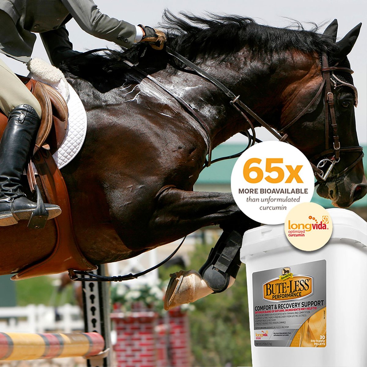 Absorbine Bute-Less Performance Comfort and Recovery Pellets Horse Supplement