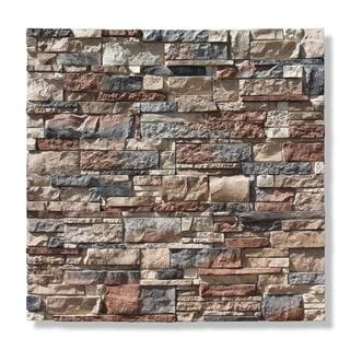 Silvermine Stone 6 in. x 24 in. Stone Veneer Ledgestone Flat Panel Monument Valley (Box of 8) MV-BL-XX-FL