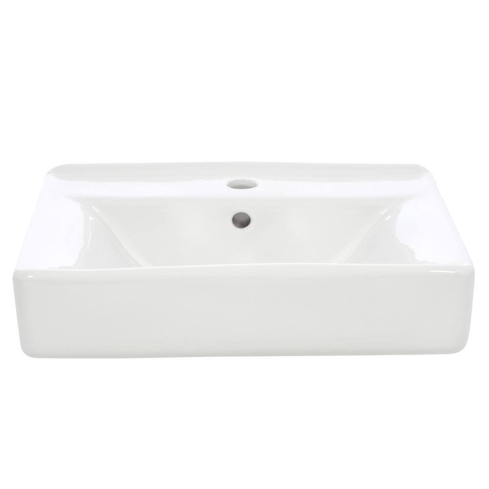 KOHLER Soho Wall-Mount Vitreous China Bathroom Sink in White with Overflow Drain K-2084-0