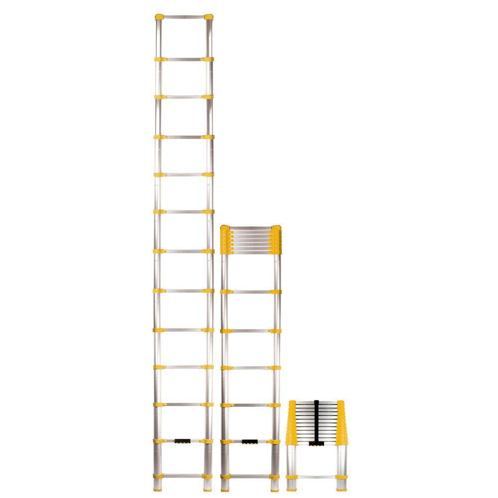 XTEND+CLIMB 12.5 ft. Aluminum Telescoping Extension Ladder (16.5 Reach Height) 250 lbs. Load Capacity Type 1 Duty Rating 770P+