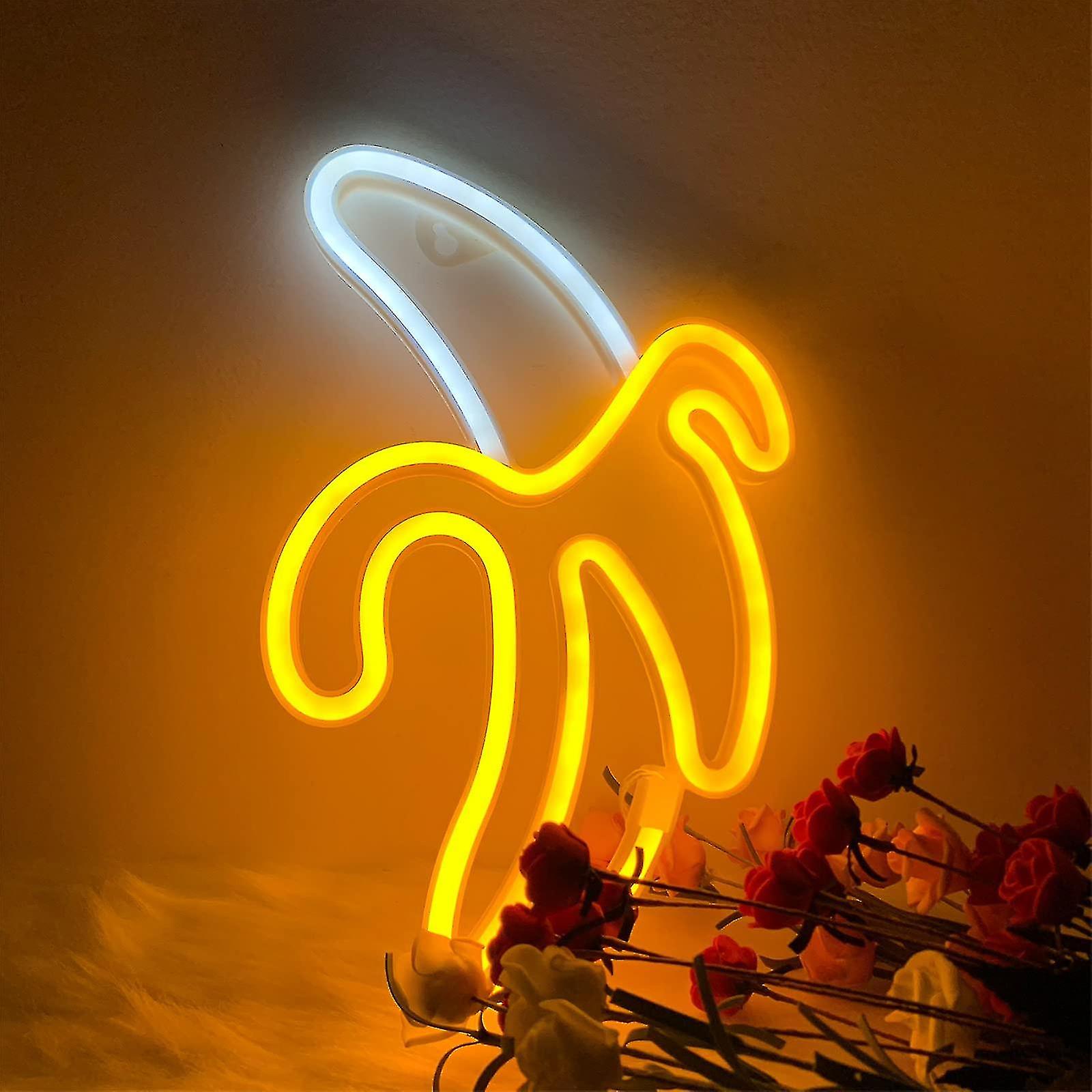 Banana Neon Signs Led Neon Lights Art Lights Wall Decorative Lights /usb Neon Lights For Birthday Party Bar Wedding Decor (warm Yellow)