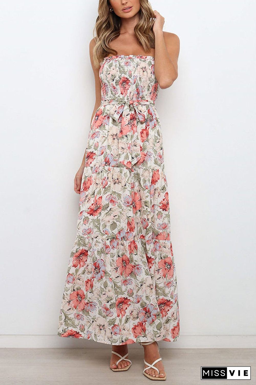 Love In The Air Tiered Floral Maxi Dress