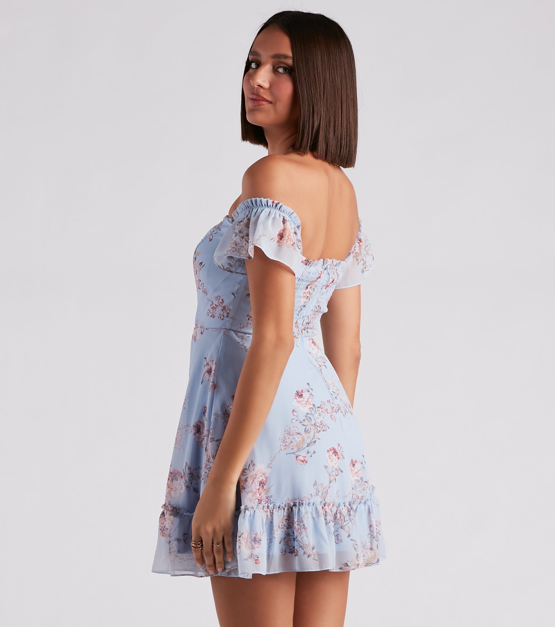 Easy Breezy In Floral Chiffon Dress