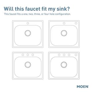 MOEN Noell Single-Handle Pull-Down Sprayer Kitchen Faucet with Reflex Soap Dispenser and Power Clean in Mediterranean Bronze 87791BRB