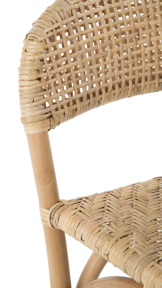 Rattan Cane Webbing Club and Dining Chair  Natural  Set of 2   Tropical   Armchairs And Accent Chairs   by KOUBOO  Houzz