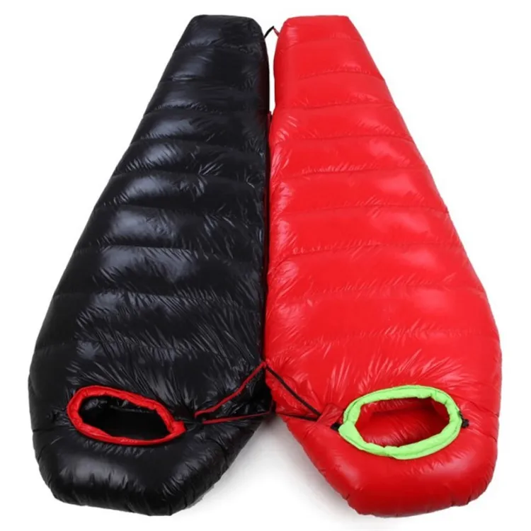 Sleeping Bag Ultralight Mummy Cold Weather  Season Goose Down Winter Waterproof Outdoor Camping Sleeping Bags For Adults