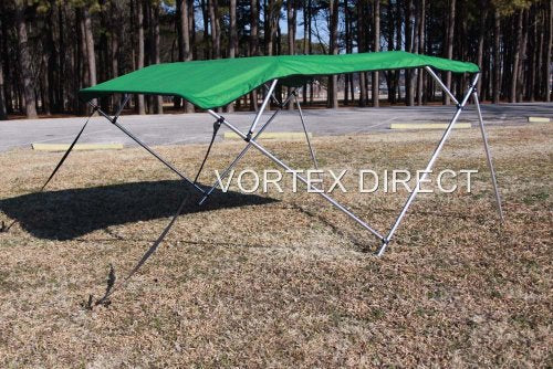 Green Vortex 4 Bow Bimini Top 10' Long， 73-78