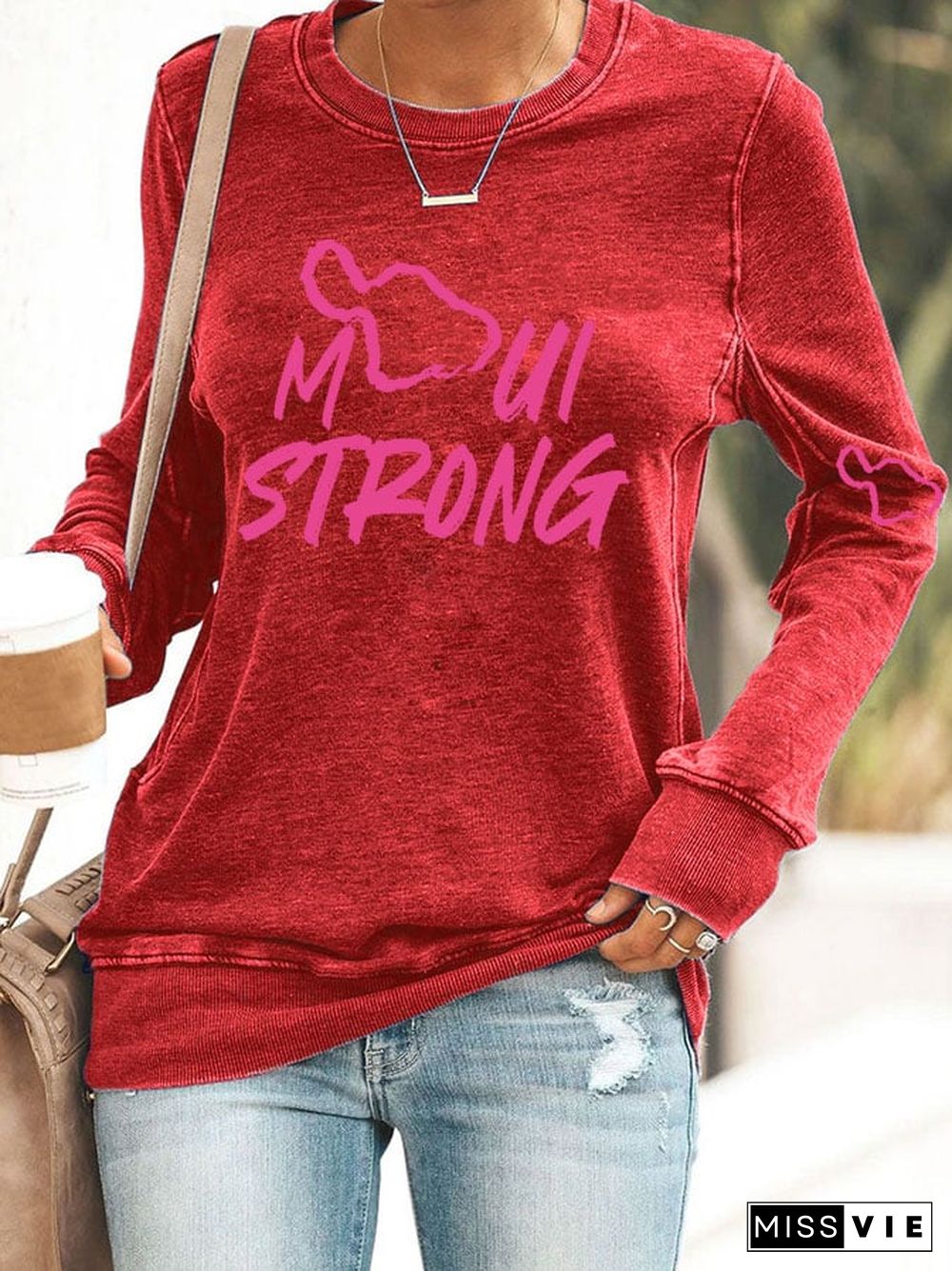 Women's Maui Strong Printed Sweatshirt