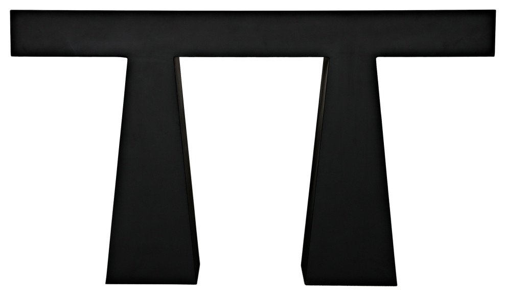 Noir Furniture Wendell Console Table With Matte Black Finish GCON403MTB   Industrial   Console Tables   by Noir  Houzz