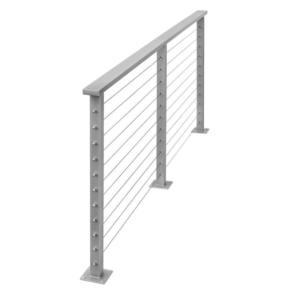 CityPost 20 ft. Deck Cable Railing Grey CP-20-G-D