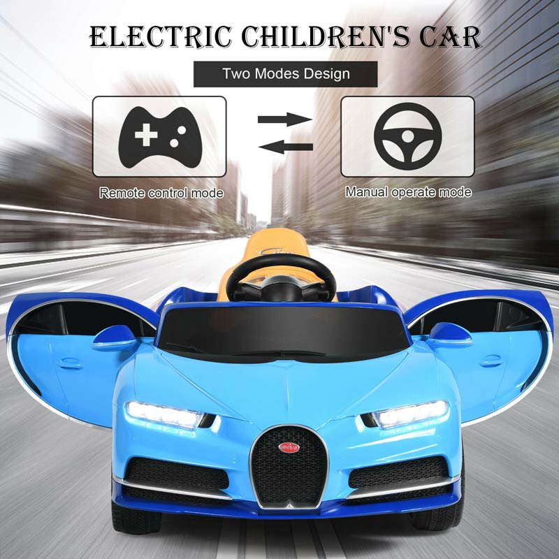 12V Licensed Bugatti Chiron Kids Ride on Car Battery Powered Electric Vehicle with 2.4G Remote Control