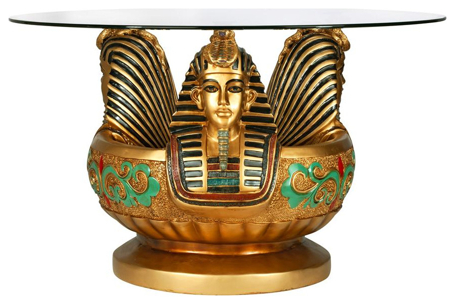 Design Toscano Three Heads Of Tutankhamen Table   Traditional   Coffee Tables   by Kolibri Decor  Houzz