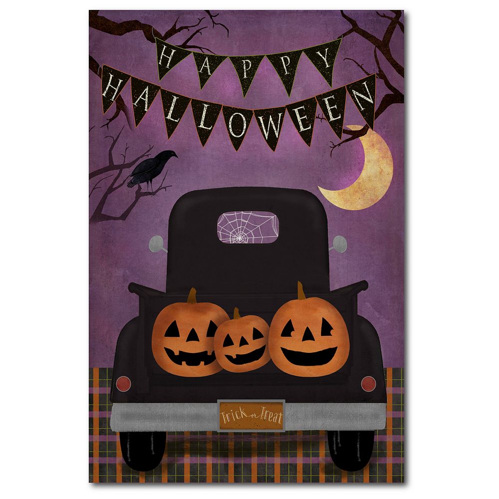 Courtside Market Happy Halloween Truck Canvas Wall Art