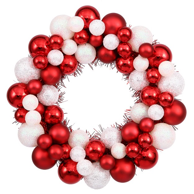 Vickerman Shiny And Matte Ball Wreath