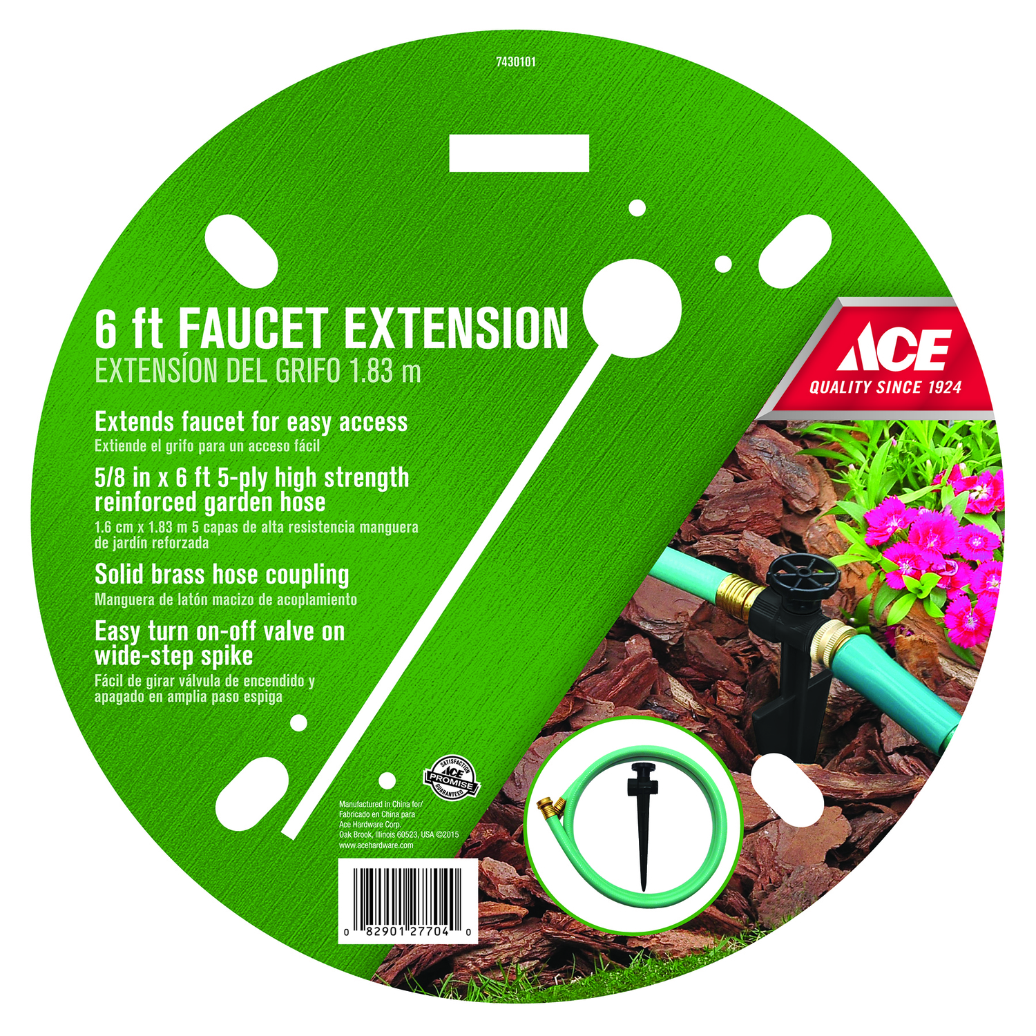 Ace 5/8 in. D X 6 ft. L Medium Duty Faucet Hose Extender