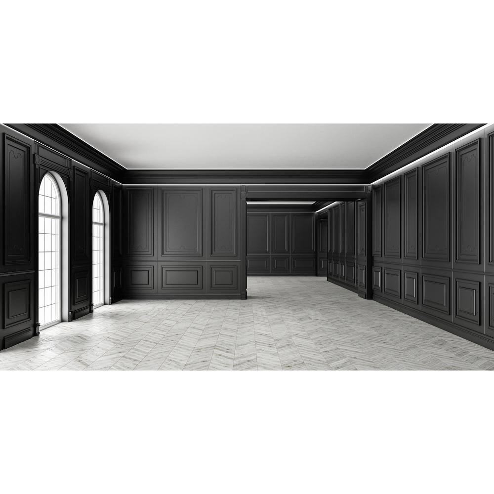 Ekena Millwork 58 in. x 2-56 ft. x 1-13 ft. Legacy Raised Panel White PVC Decorative Wall Panel WALP34X16X062LEG