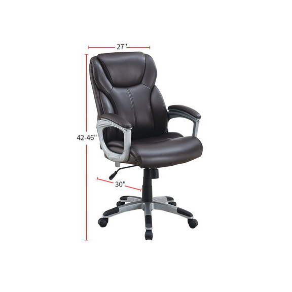 Adjustable Height Office Chair with PU Leather  Br...