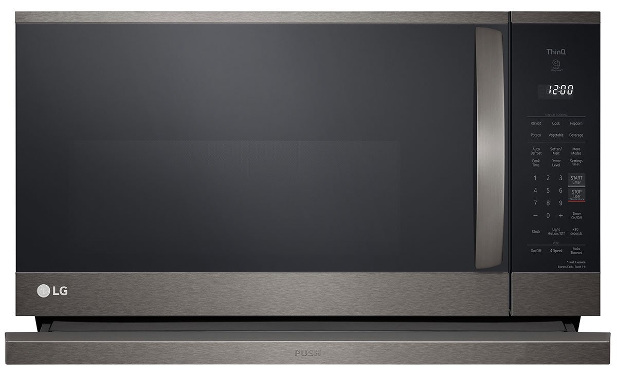 LG 2.1 Cu. Ft. PrintProof Black Stainless Steel Wi-Fi Enabled Over-The-Range Microwave Oven With EasyClean