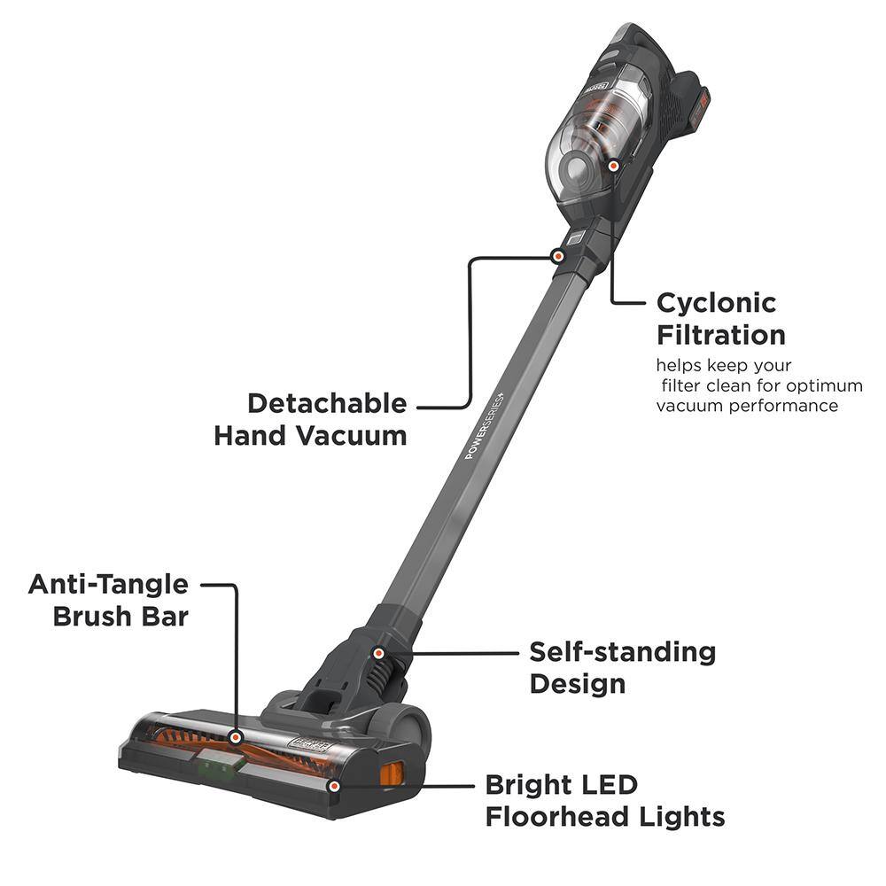 BLACK+DECKER POWESERIES+ 20-Volt MAX Lithium-Ion Cordless Bagless Stick Vacuum Cleaner BHFEA18D1